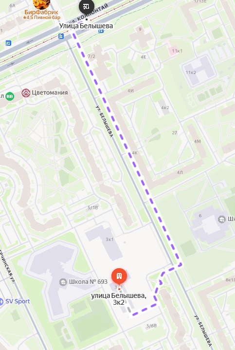 маршрут 2 корпус от трамвая